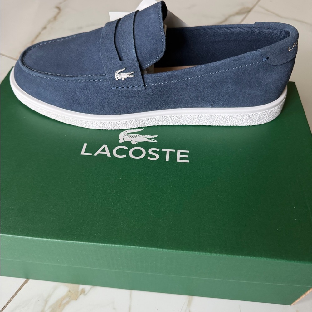 Lacoste Men's Navy Slip-On Loafers